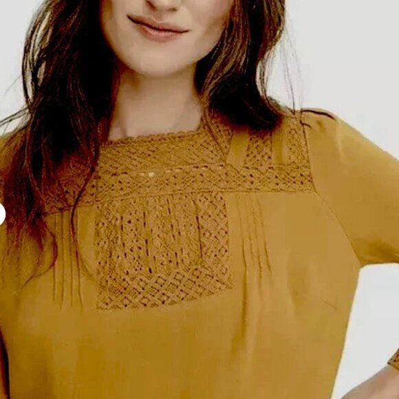Point Sur (Madewell / J.Crew) Golden Lacey Top | Size 6 - Picture 4 of 13